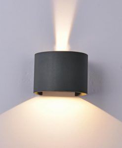 Aplique ovalado LED gris oscuro DAVOS