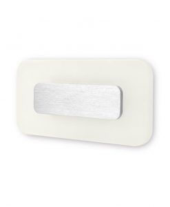 Aplique rectangular níquel satinado SOL LED detalle luz
