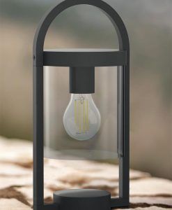 Lámpara de mesa gris oscura MAYA ambiente