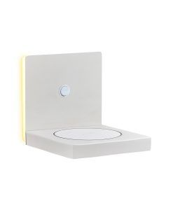 Aplique blanco con cargador de inducción ZANZIBAR