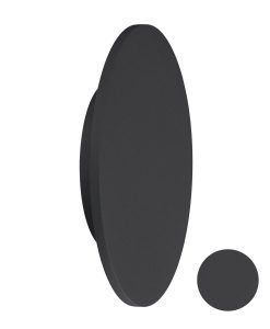 Aplique circular 30W LED negro BORA BORA