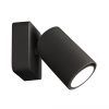 Aplique negro mate SAL con interruptor