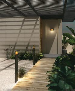 Baliza gris oscuro 100 cm altura RUKA LED ambiente