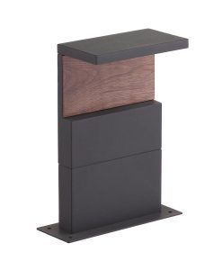 Baliza gris oscuro 35 cm altura RUKA LED
