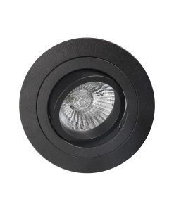 Embellecedor circular negro 9,2 cm Ø BASICO GU10