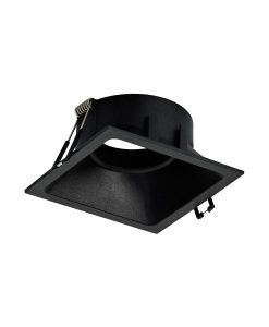 Empotrable embellecedor negro 9,6 cm COMFORT GU10 detalles