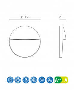 Medidas señalizador 10,5 cm Ø BAKER