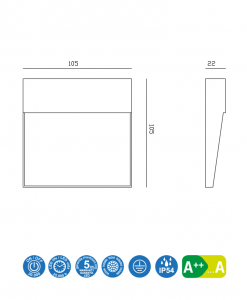 Medidas señalizador superficie 10,5 cm BAKER