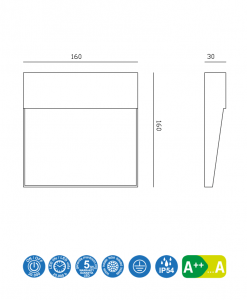 Medidas señalizador superficie 16 cm BAKER