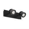 Aplique 2 luces negro orientable COCO