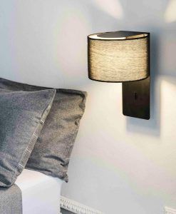 Aplique dormitorio color negro FOLD ambiente