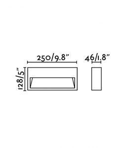 Aplique exterior gris GRADA-2 LED medidas
