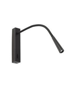 Aplique lector negro FLIN LED