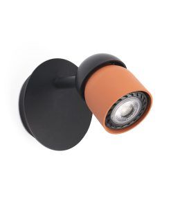Aplique negro y terracota orientable COCO
