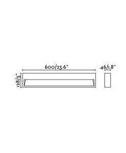 Aplique zonas de paso marrón óxido GRADA-3 LED medidas