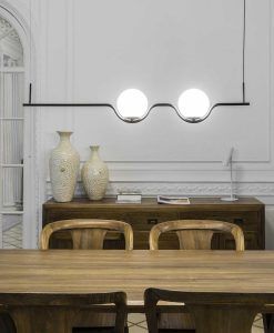 Colgante dos luces negro LE VITA LED ambiente