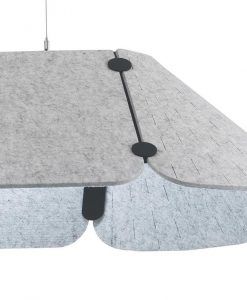 Lámpara colgante lineal gris FONOVIA detalles
