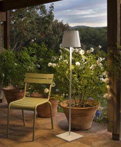 Lámpara de pie exterior blanco TOC LED ambiente