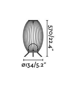 Pie exterior gris oscuro CAGE LED medidas