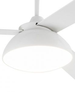 Ventilador blanco motor DC con luz Ø 132 cm RODAS LED detalles