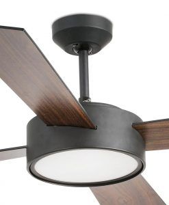 Ventilador DC con luz negro Ø 132 cm HYDRA LED detalles