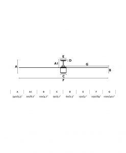 Ventilador grande DC con luz marrón Ø 213 cm ATTOS LED medidas