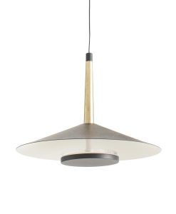 Lámpara negra cuero y latón 8W ORION LED