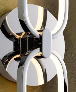 Aplique acabado cromo COLETTE LED detalles