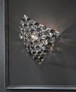 Aplique de cristal y cromo SATEN G9 ambiente
