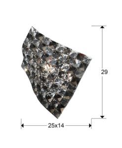 Aplique de cristal y cromo SATEN G9 medidas
