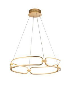 Colgante 60 cm Ø acabado oro rosa COLETTE LED