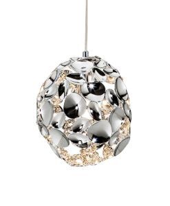 Lámpara 18 cm Ø cromo NARISA E27 detalles