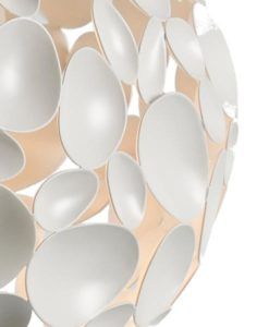 Lámpara 47 cm Ø blanca NARISA G9 detalles