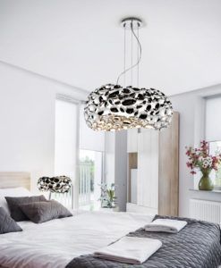 Lámpara 47 cm Ø cromada NARISA G9 ambiente