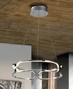 Lámpara 47 cm Ø cromo COLETTE LED ambiente