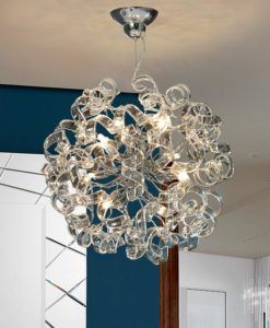 Lámpara 50 cm Ø transparente NOVA G9
