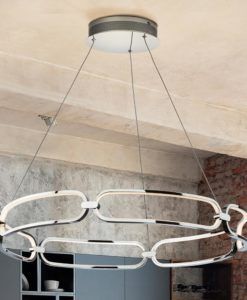 Lámpara 80 cm Ø cromo COLETTE LED ambiente 2
