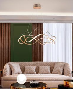 Lámpara 80 cm Ø oro rosa MOLLY LED ambiente