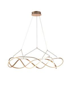 Lámpara acabado oro rosa 110 cm Ø MOLLY LED