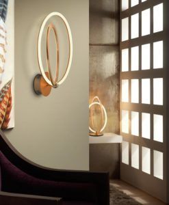 Lámpara aplique oro rosa OCELLIS LED ambiente