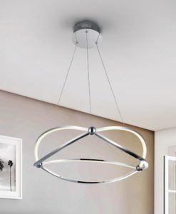 Lámpara cromo 60 cm Ø OCELLIS LED