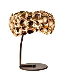 Lámpara de mesa oro rosa NARISA G9