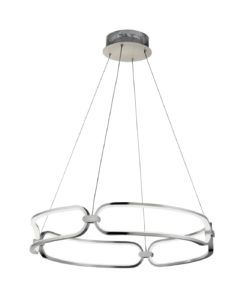 Lámpara de techo 60 cm Ø cromo COLETTE LED