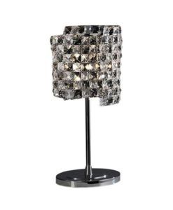 Lámpara de mesa de cristal y cromo SATEN G9