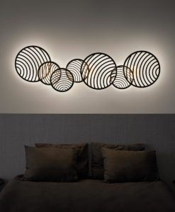 Lámpara plafón negro 30W LED COLLAGE ambiente 2