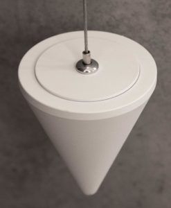 Lámpara salón dimable blanca 36W VERTICAL LED detalle