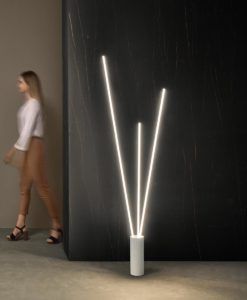 Lámpara salón dimable blanca 60W VERTICAL LED ambiente 3