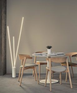 Lámpara salón dimable blanca 60W VERTICAL LED ambiente 2