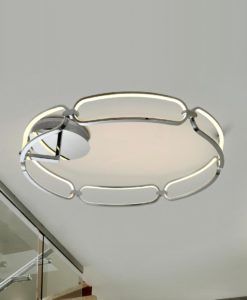 Plafón 80 cm Ø acabado cromo COLETTE LED ambiente
