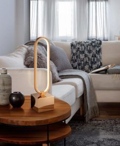 Sobremesa acabado oro rosa COLETTE LED ambiente
